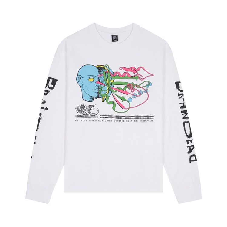 Brain Dead Conscious Control Long Sleeve T Shirt White