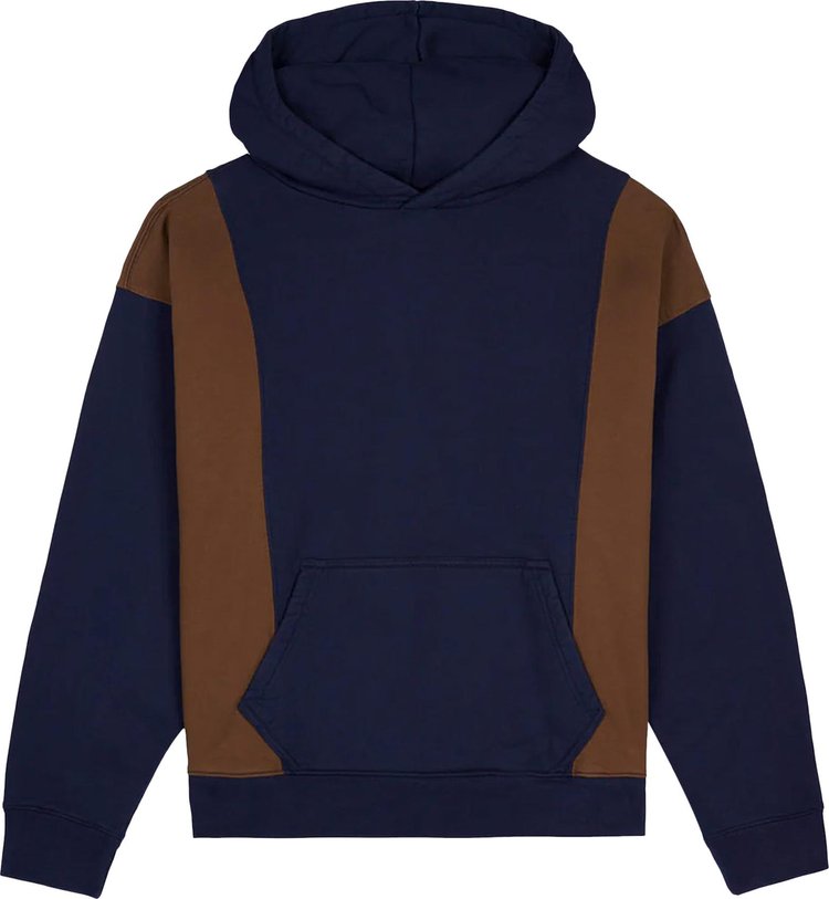 Brain Dead Mendoza Cropped Hooded Sweatshirt Navy