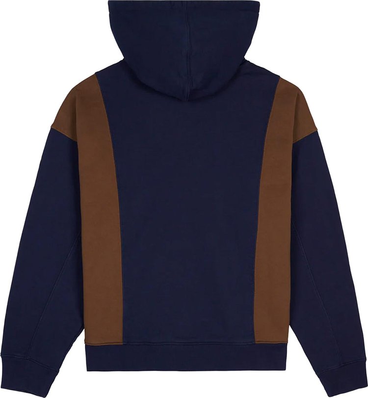 Brain Dead Mendoza Cropped Hooded Sweatshirt Navy