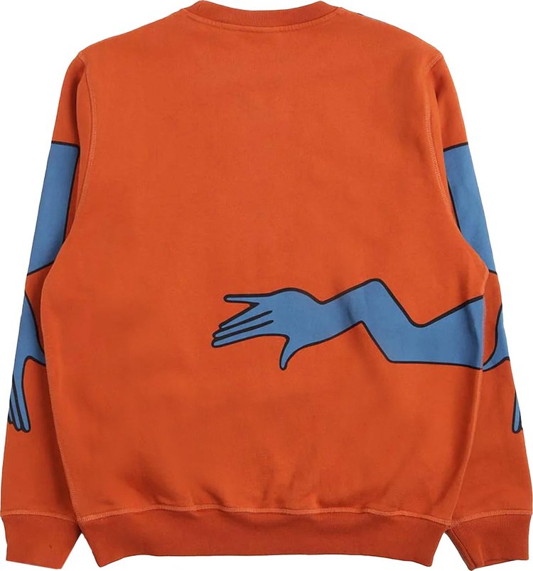 Parra Early Grab Crewneck Sweatshirt Sienna Orange