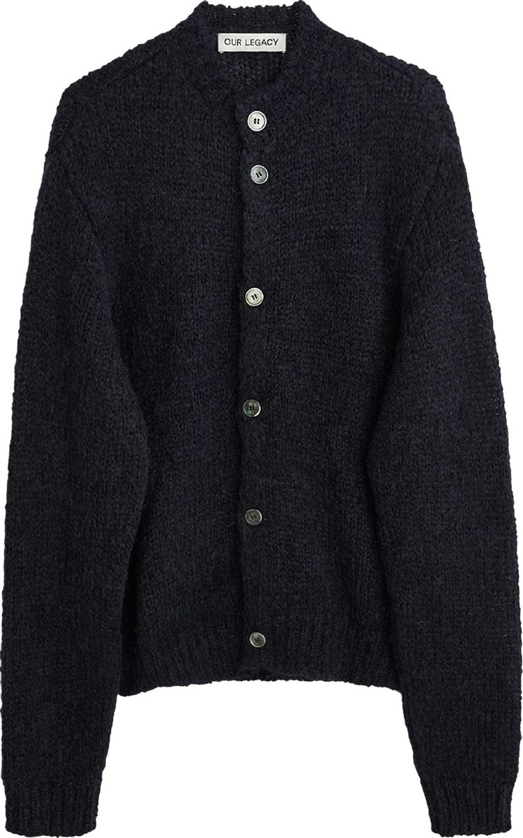 Our Legacy Opa Cardigan Navy Fuzzy Mohpaca