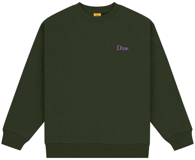 Dime Classic Small Logo Crewneck Forest Green