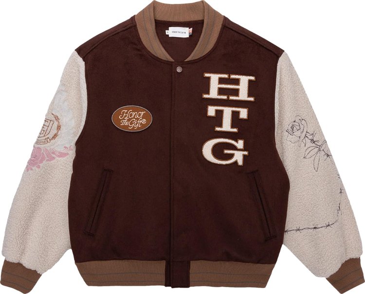 Honor The Gift Letterman Jacket 'Brown'