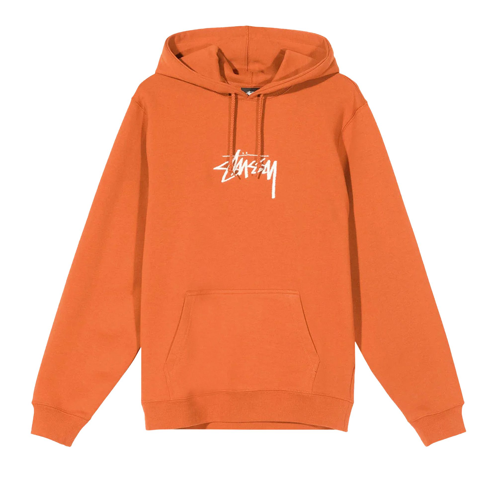 Buy Stussy Stock Logo Appliqué Hoodie 'Tangerine' - 118475 TANG | GOAT