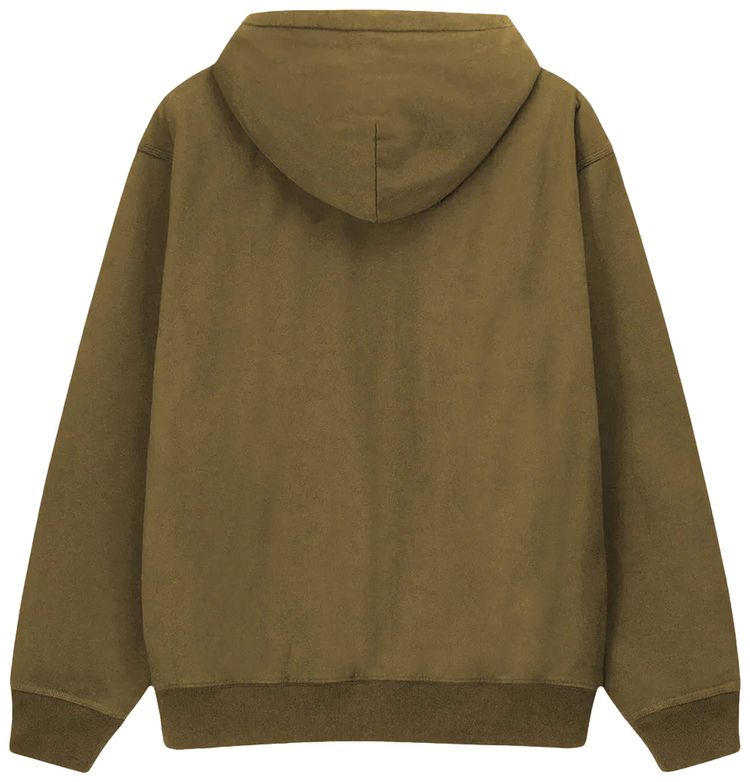 Stussy Stock Logo Hoodie Olive