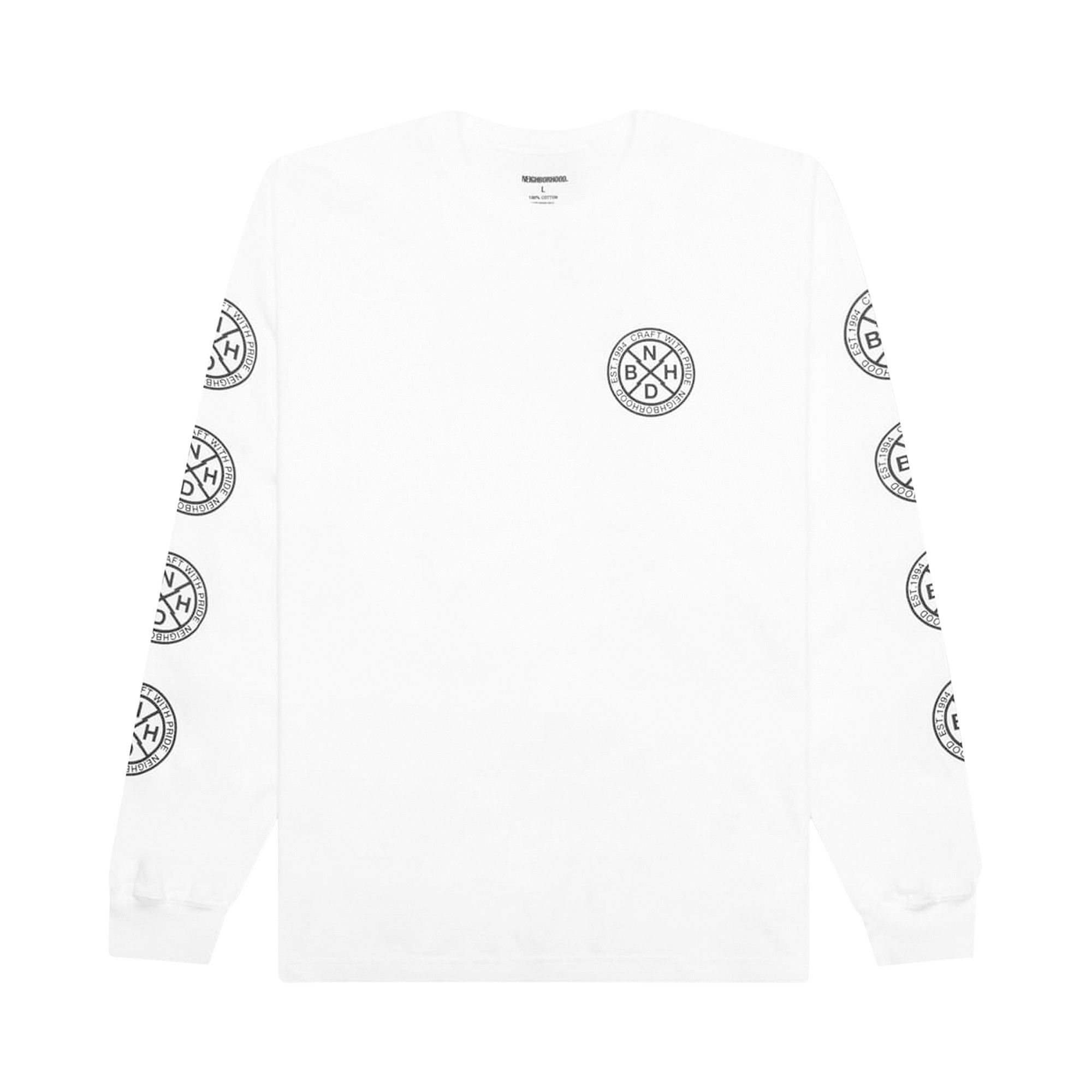Buy Neighborhood Long-Sleeve T-Shirt 'White' - 232PCNH LT07 WHIT