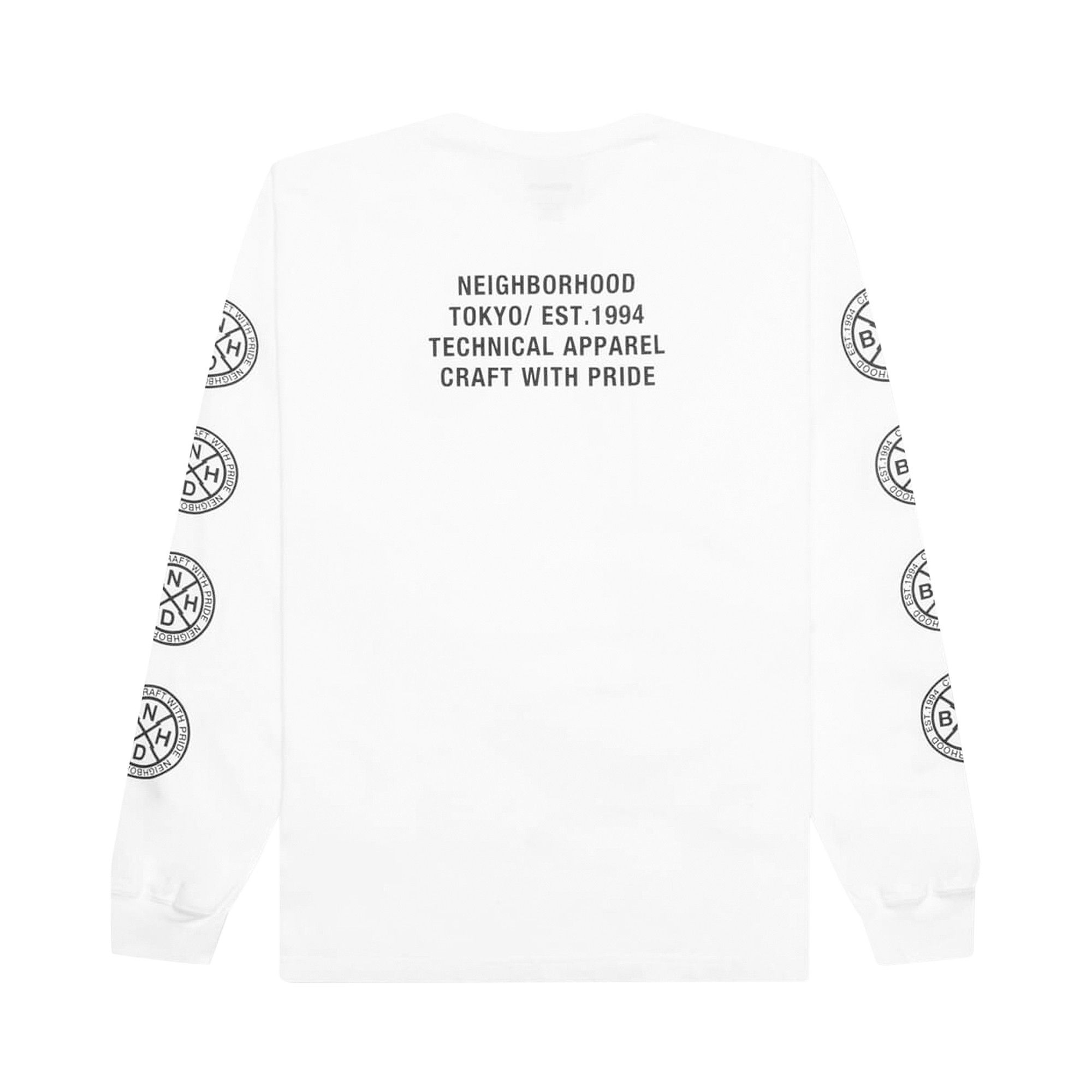 Buy Neighborhood Long-Sleeve T-Shirt 'White' - 232PCNH LT07 WHIT