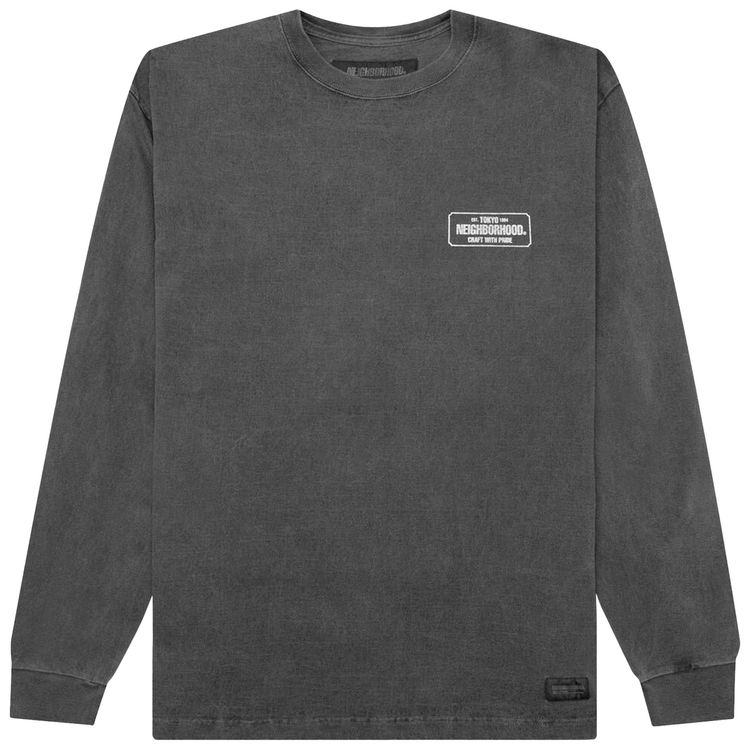 Neighborhood Long SLeeve Pigment Dyed Crewneck Black
