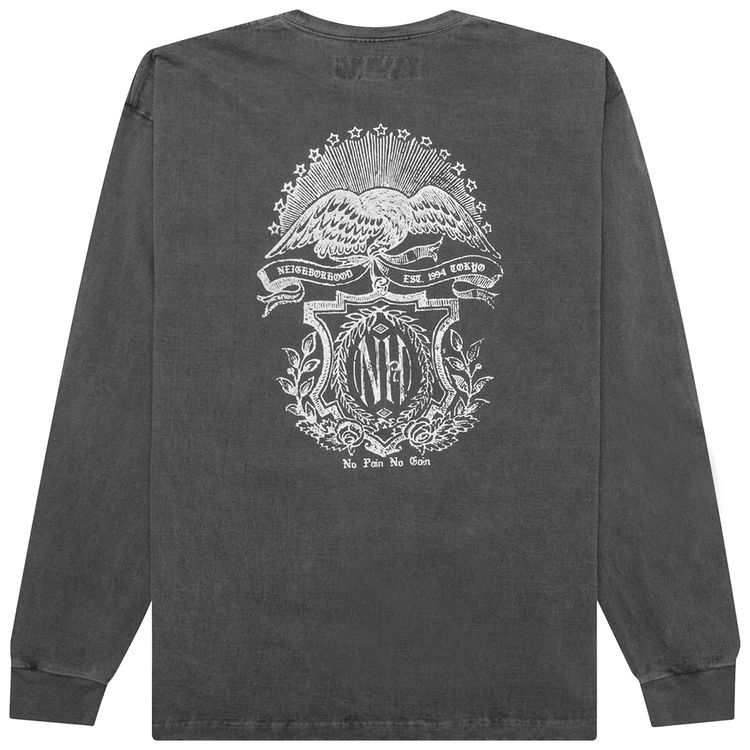 Neighborhood Long SLeeve Pigment Dyed Crewneck Black