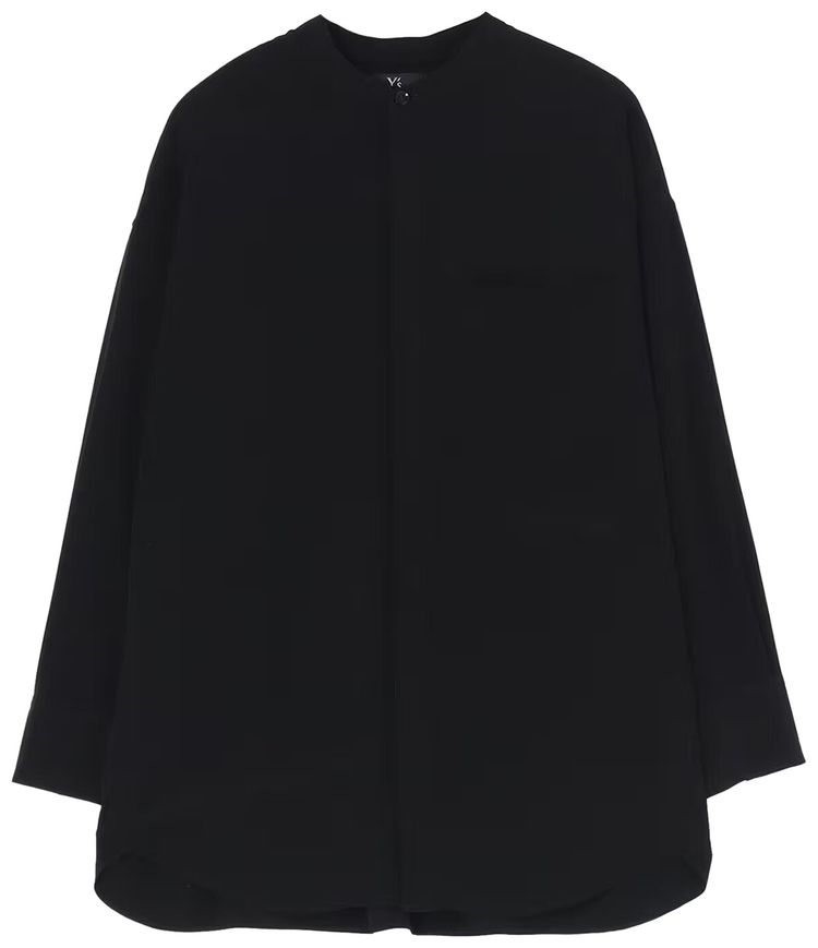 Ys Round Neck Knit Combi Shirt Black