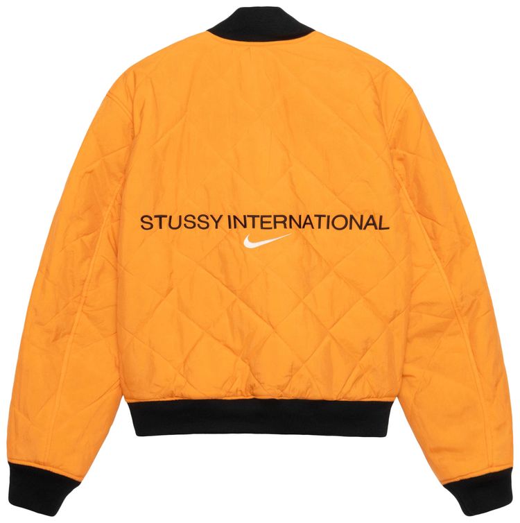 Stussy x Nike Reversible Varsity Jacket Medium OliveBright Mandarin