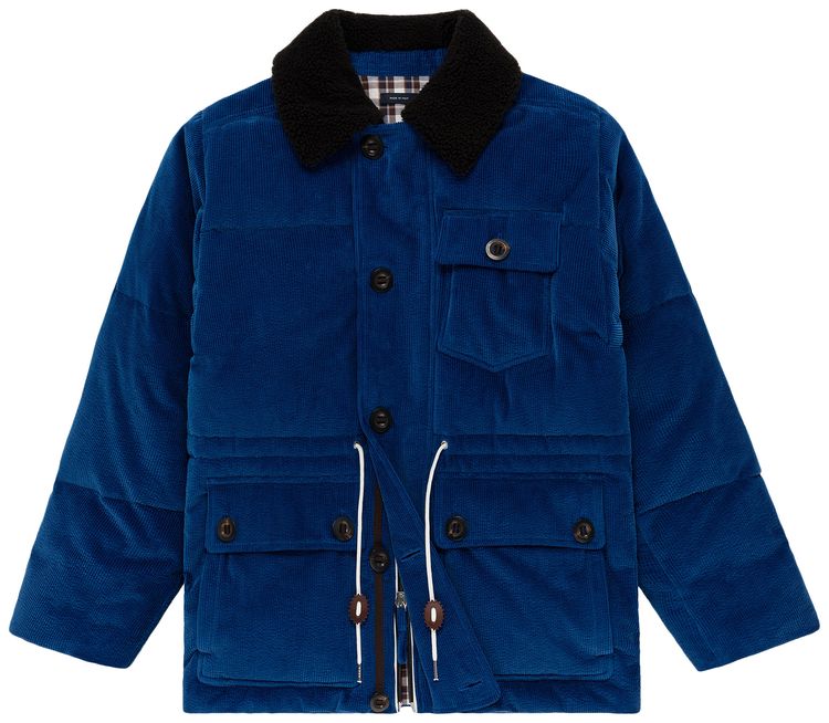 Aime Leon Dore x Drakes Corduroy Expedition Parka Royal Blue
