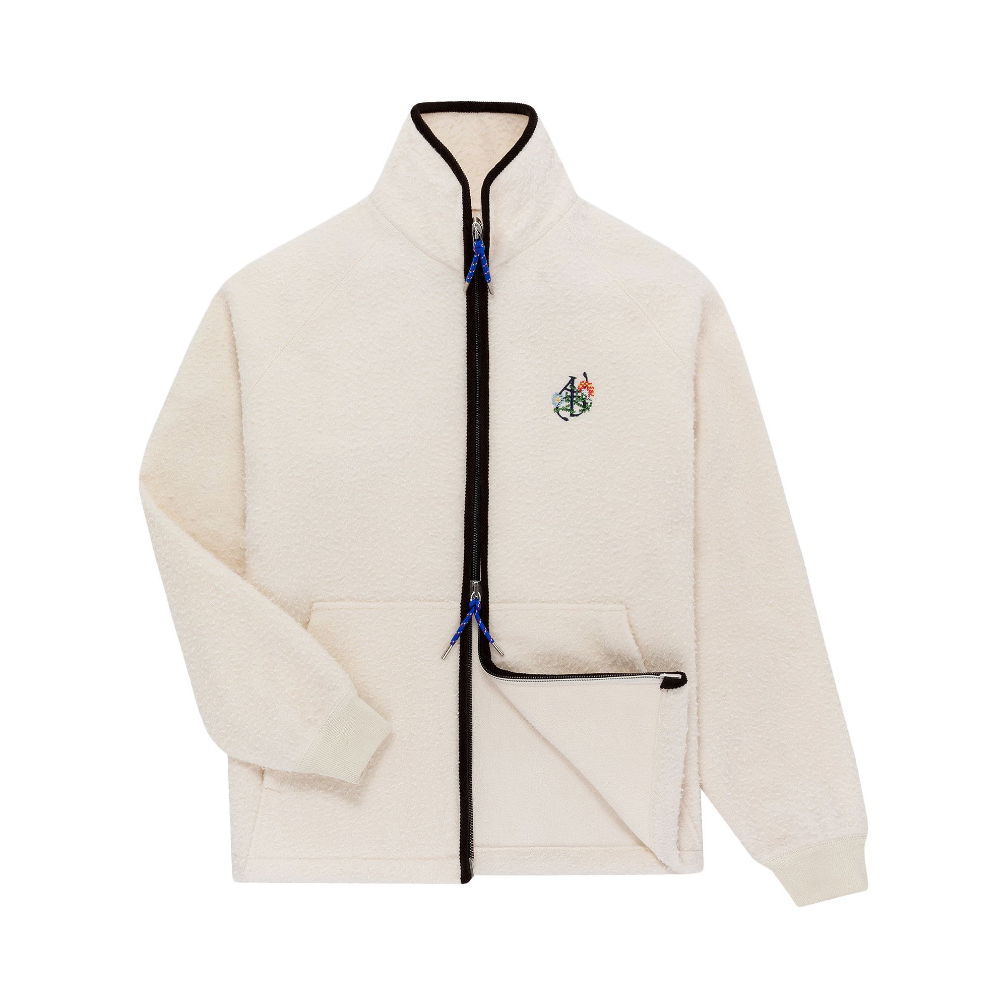 Buy Aime Leon Dore x Drake s Casentino Wool Full Zip Fleece Jacket Bianco DR23WJ003 BIAN GOAT SA