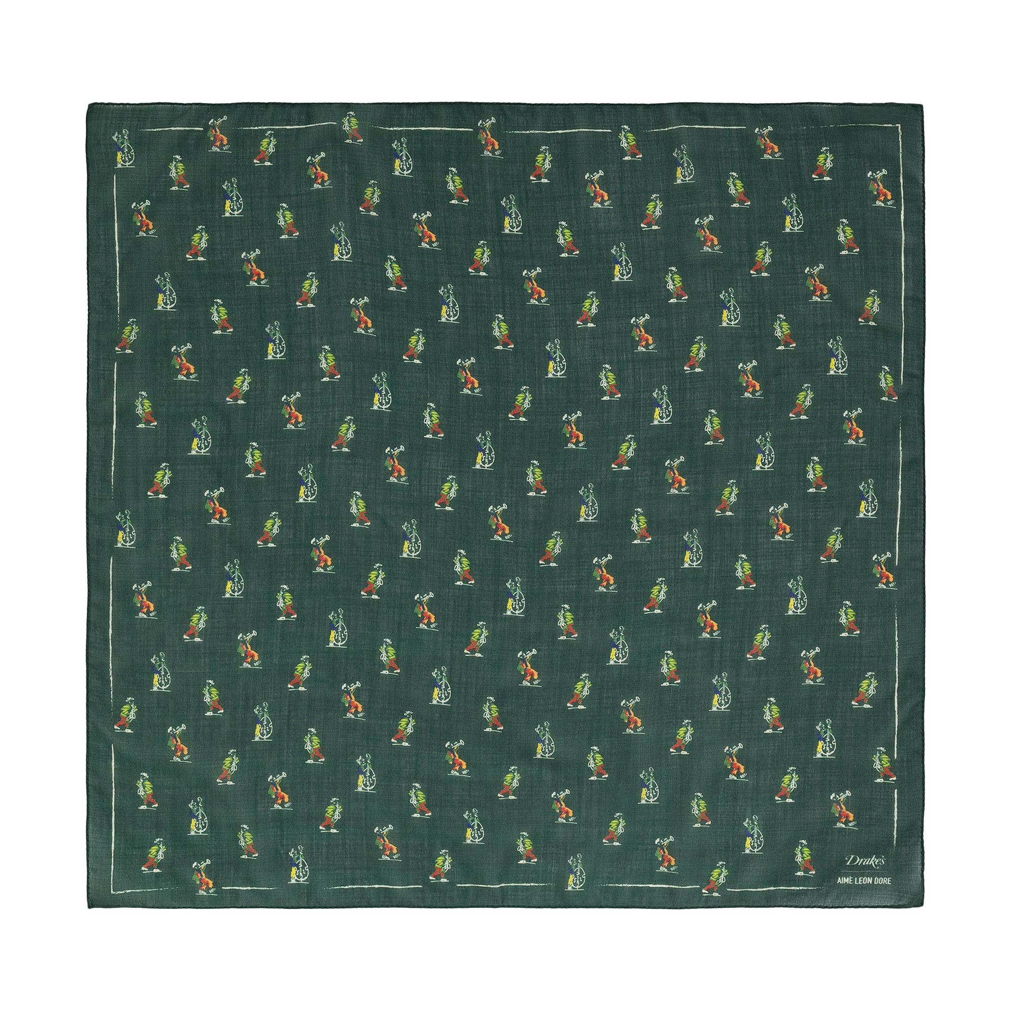 クリスマスファッション Buy 'Green Bandana Graphic Drake's x Dore Leon Aimé 小物