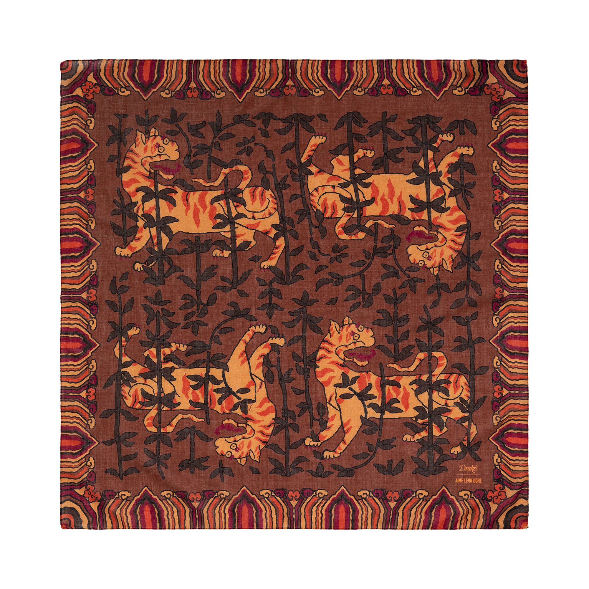 Buy Aimé Leon Dore x Drake's Graphic Bandana 'Tiger