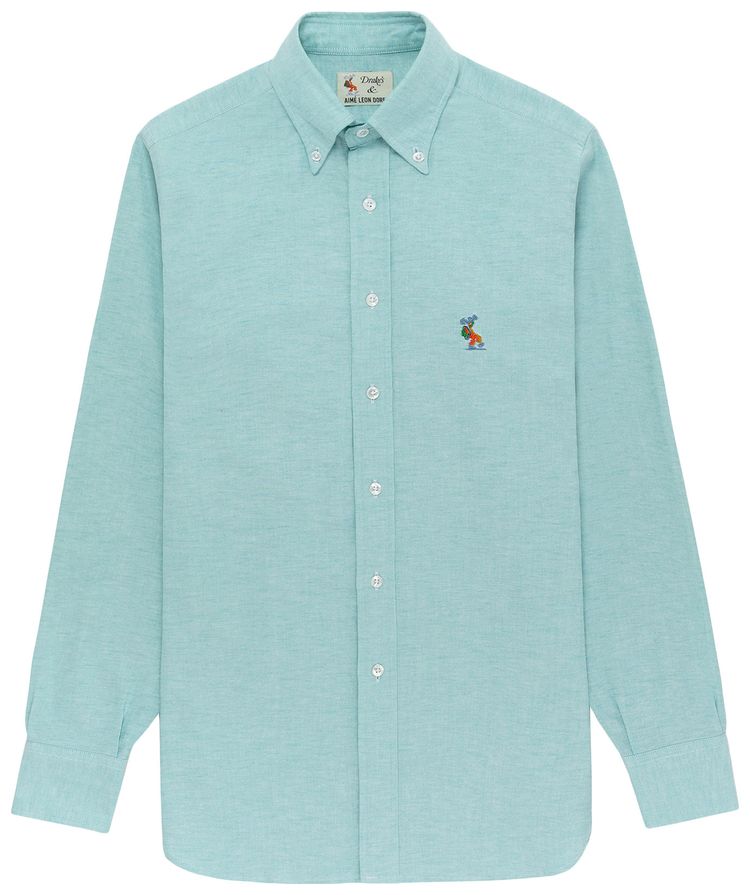Aime Leon Dore x Drakes Oxford Shirt Green