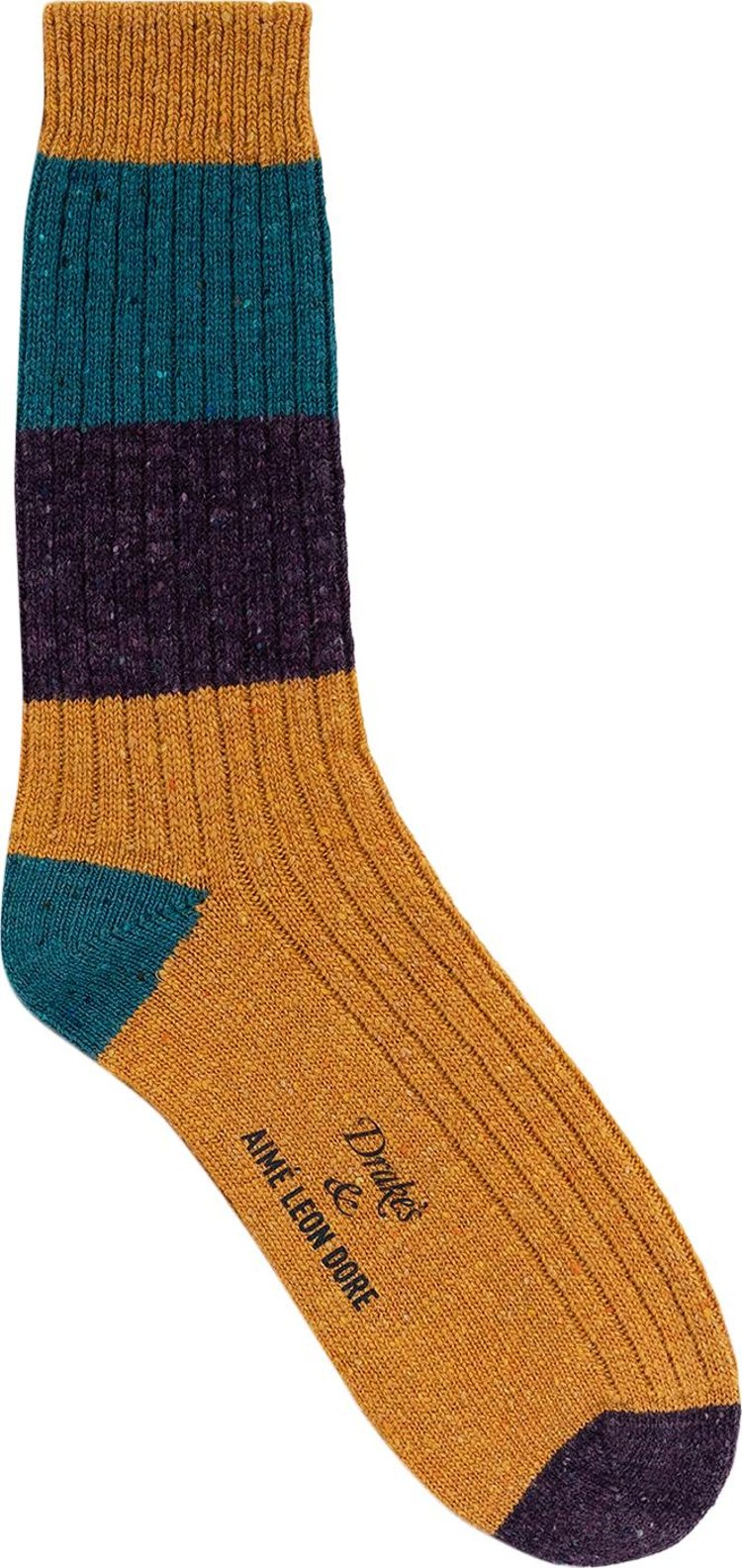 Aimé Leon Dore x Drake's Striped Donegal Wool Sock 'Multicolor'