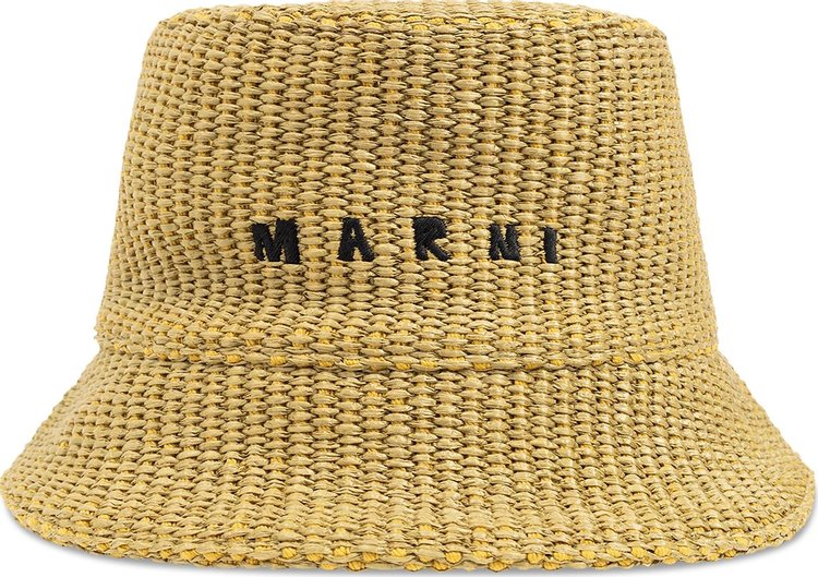 Marni Logo Bucket Hat 'Pastel Olive'