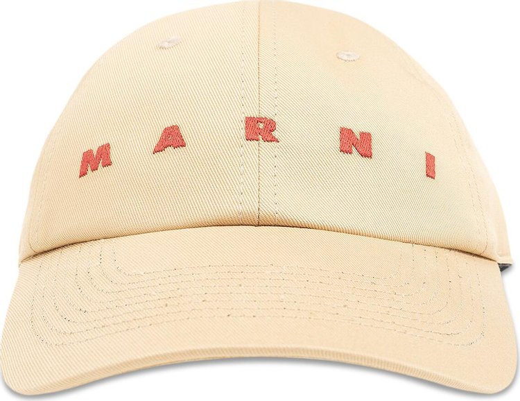 Marni Logo Baseball Hat Buttercream