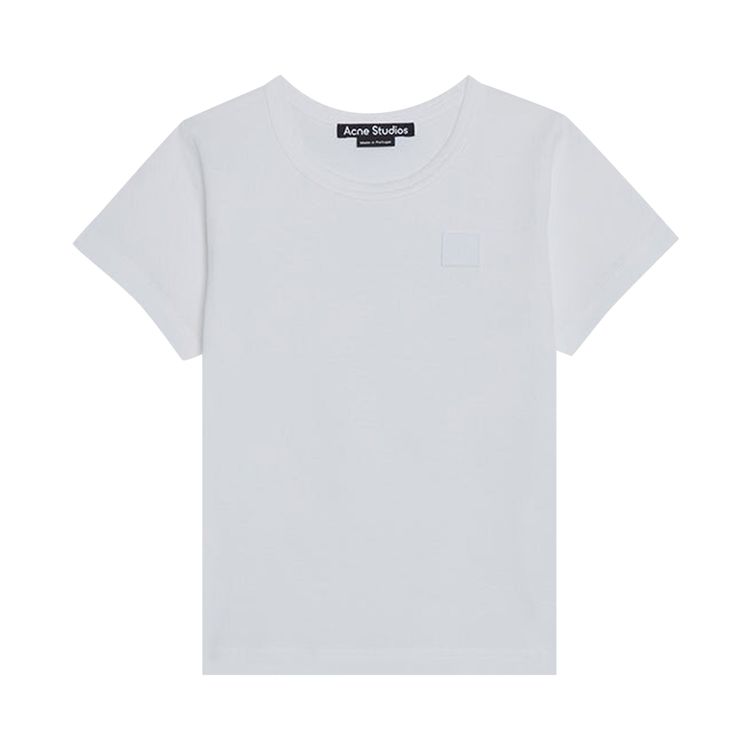 Acne Studios Kids Nash Face T Shirt Optic White