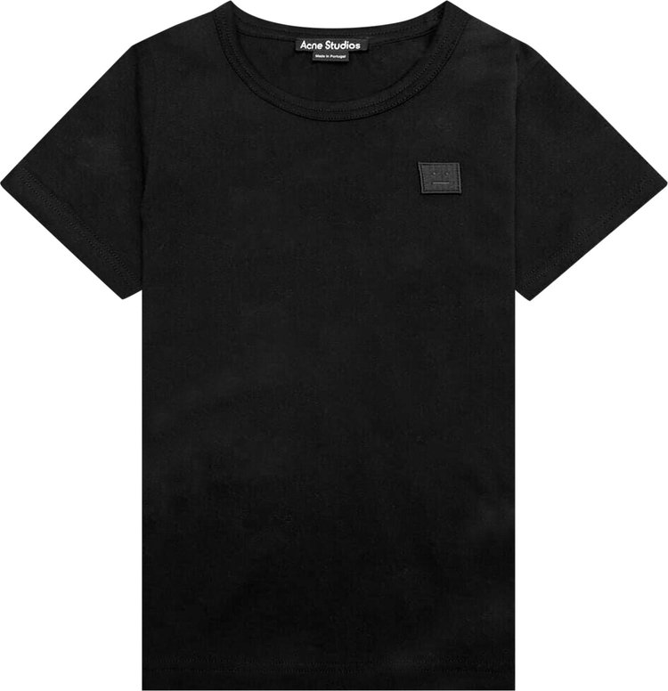 Acne Studios Kids Nash Face T-Shirt 'Black'