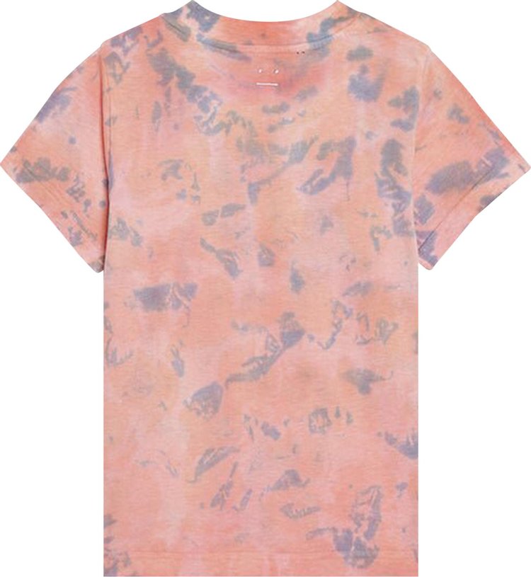 Acne Studios Kids Mini Cloud Print Nash Face Patch T Shirt Peach Orange