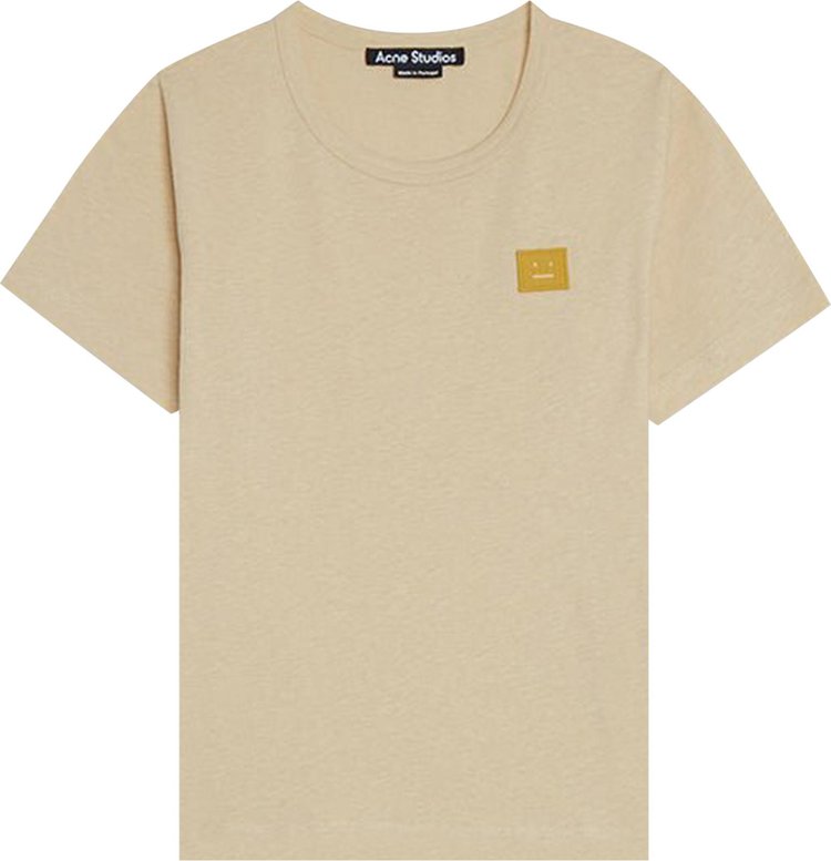 Acne Studios Kids Nash Face T-Shirt 'Pale Yellow Melange'