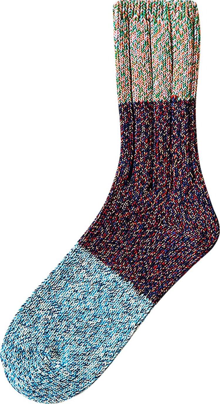 Kapital Asymmetry Gogh Grandrelle Yarn Socks Green