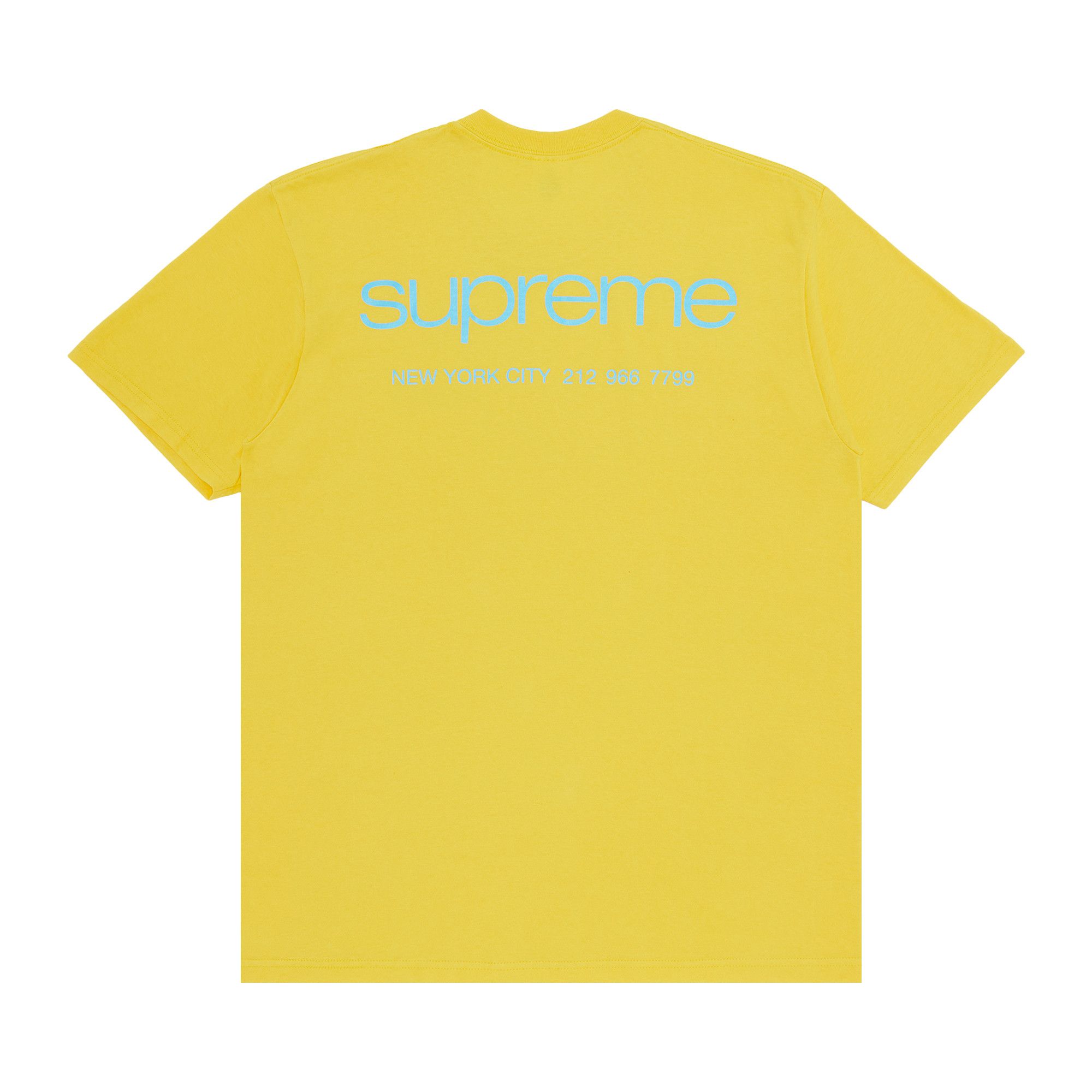 Buy Supreme NYC Tee 'Yellow' - FW23T56 YELLOW | GOAT