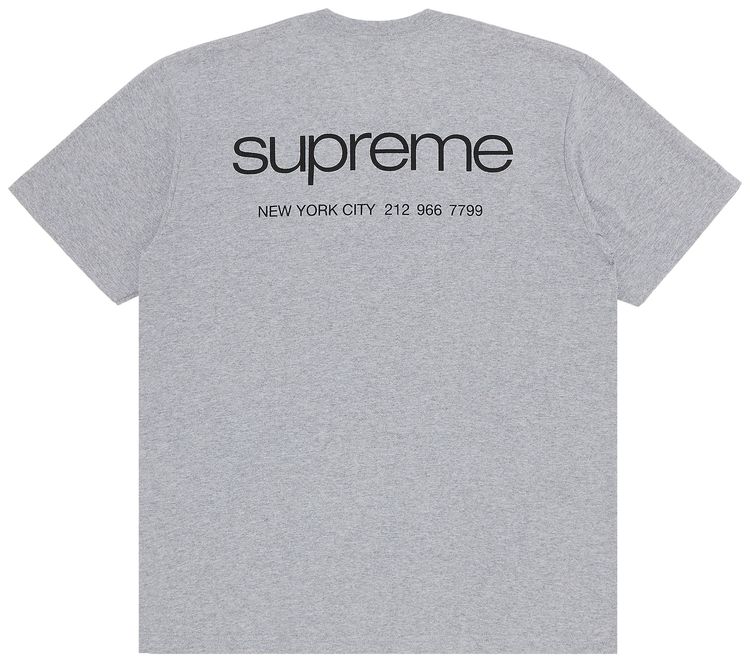 Supreme NYC Tee Heather Grey
