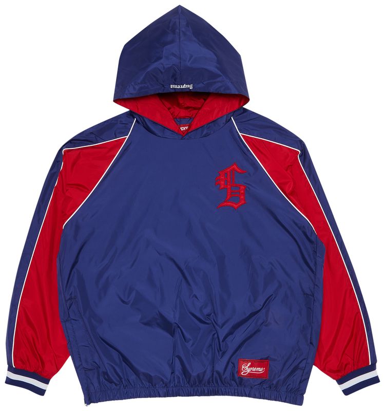 Supreme Hooded Warm Up Pullover Navy