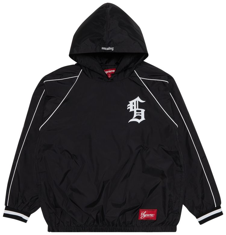 Supreme Hooded Warm Up Pullover Black