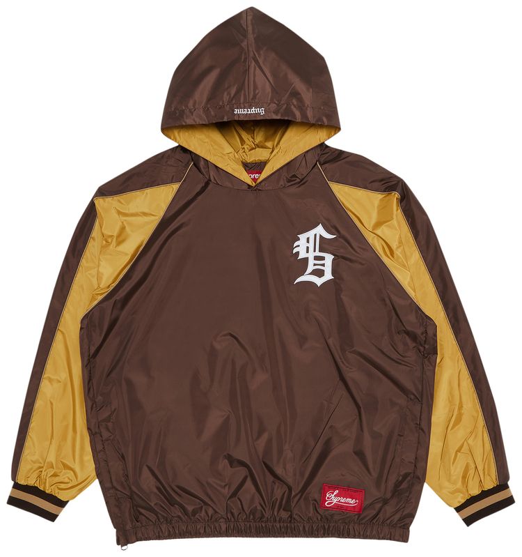 Supreme Hooded Warm Up Pullover Brown