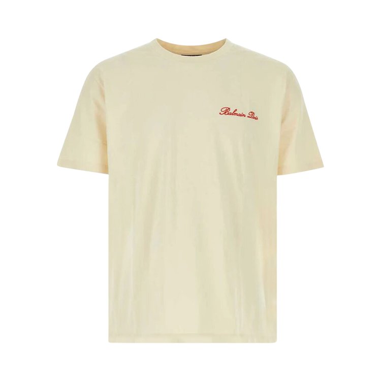 Balmain Back Western Print T-Shirt 'Cream/Multicolor'