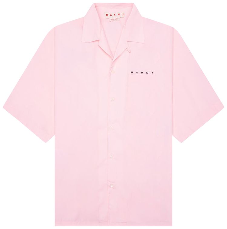 Marni Logo Bowling Shirt Pink Gummy