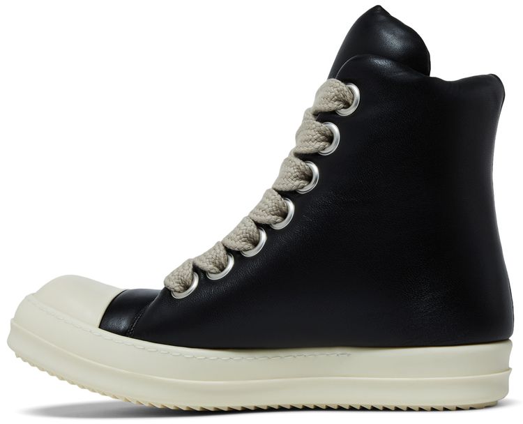 Rick Owens Luxor Jumbo Lace Padded Sneaker Black Milk