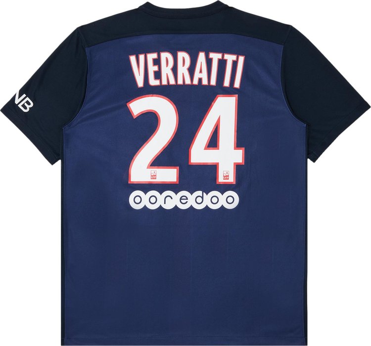 Pre Owned Paris Saint Germain Verratti 24 Home Stadium Jersey NavyBlueRed