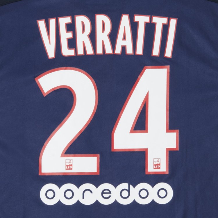 Pre Owned Paris Saint Germain Verratti 24 Home Stadium Jersey NavyBlueRed