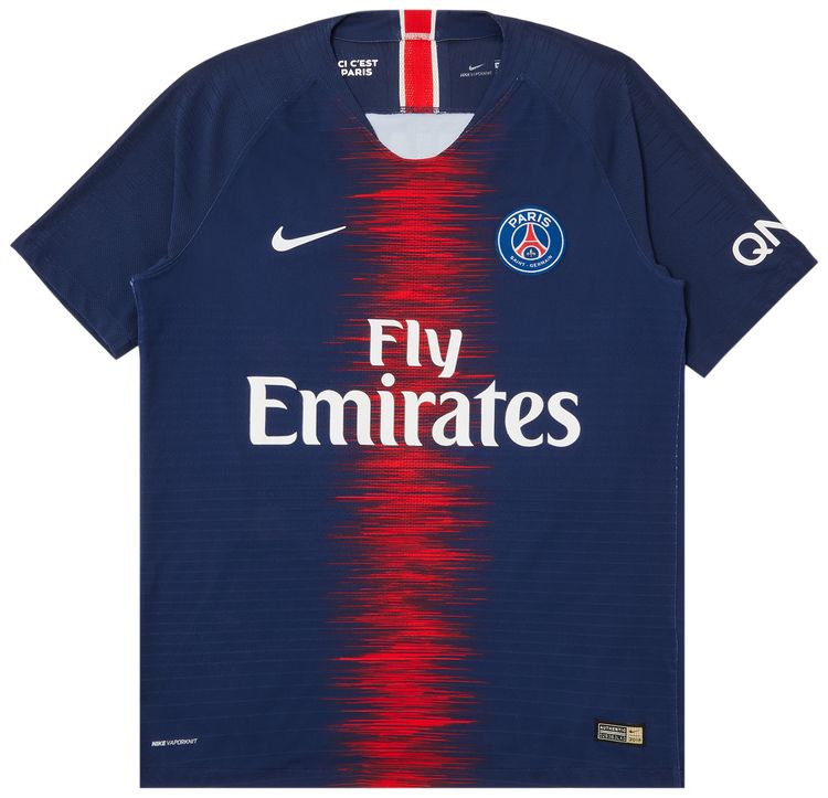 Pre Owned Paris Saint Germain Cavani 9 Home Match Jersey BlueRed