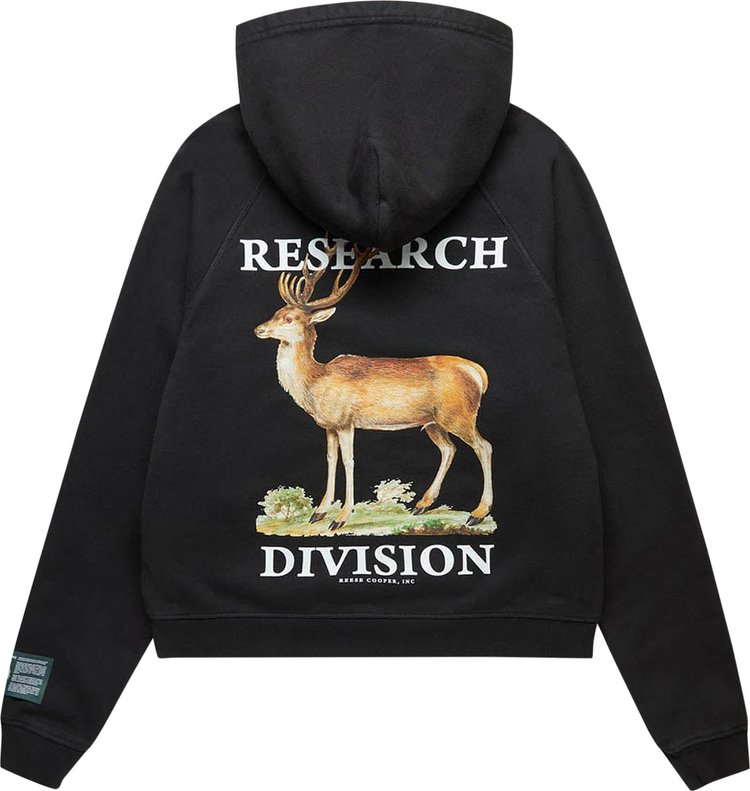 Reese Cooper Deer Painting Hooded Sweatshirt Black