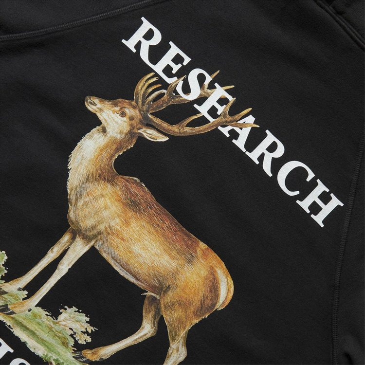 Reese Cooper Deer Painting Hooded Sweatshirt Black