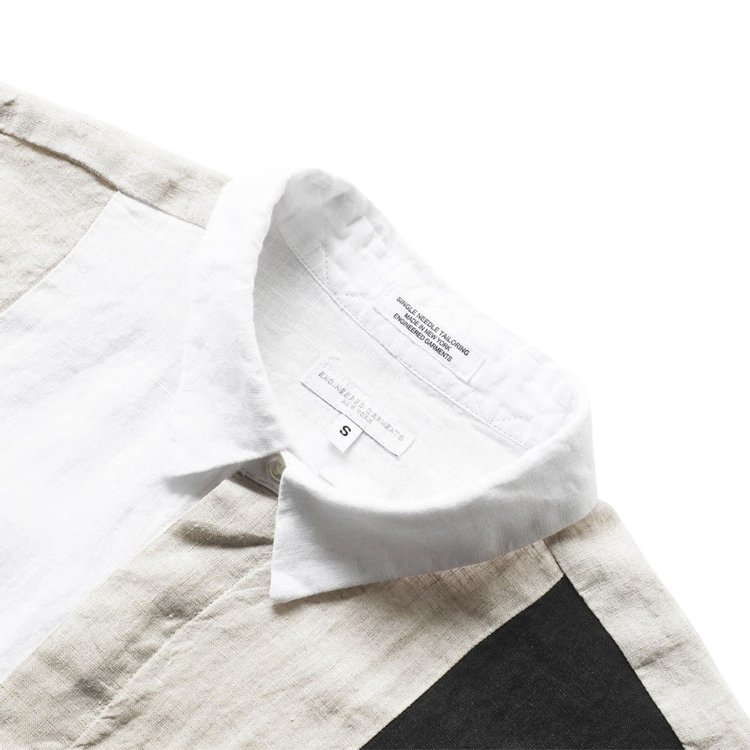 Engineered Garments Combo Short Collar Shirt White