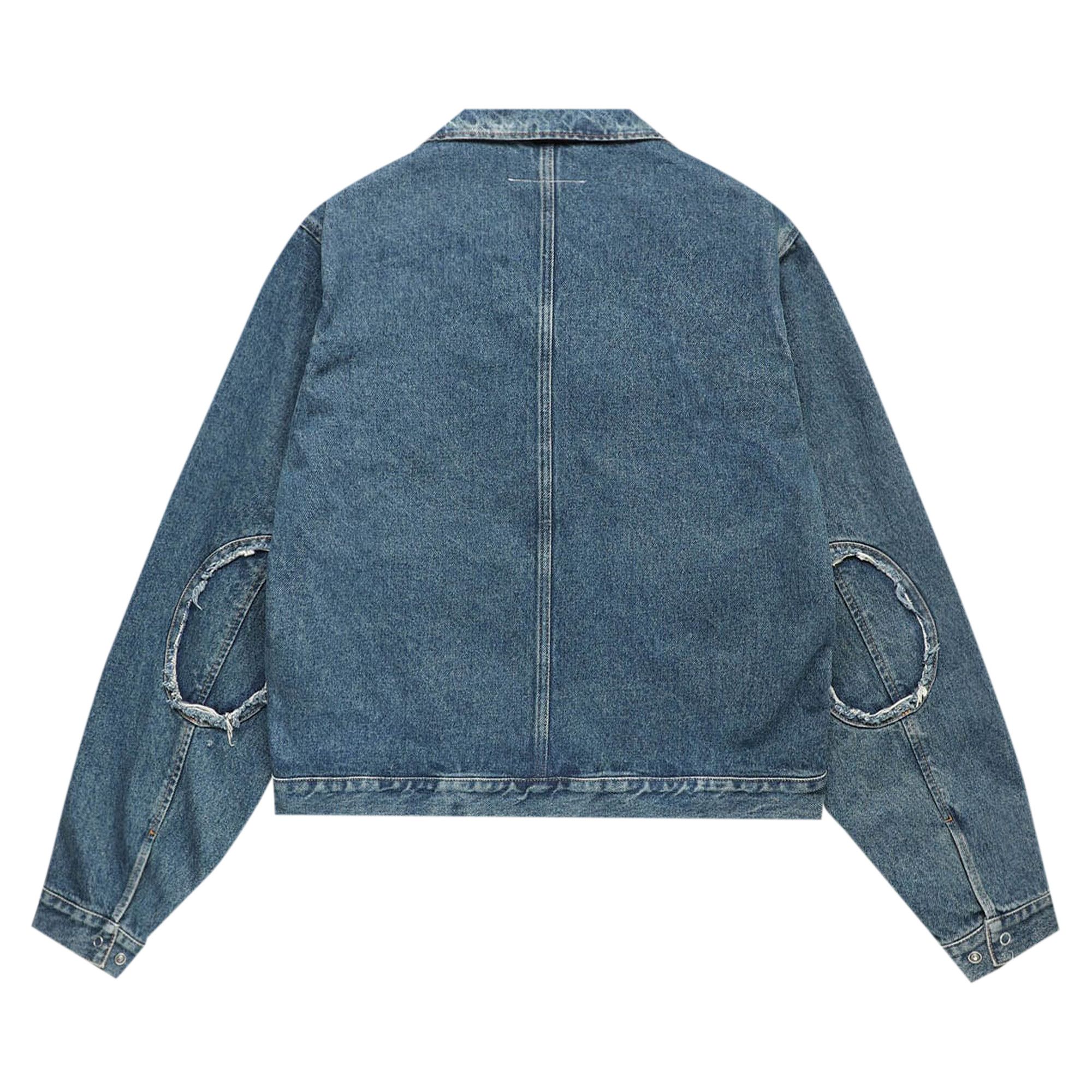 MM6 MAISON MARGIELA 国内買付 DENIM×STRIPEDWOOL SPORTSJACKET Buy MM6 Maison Margiela Denim Sports Jacket 'Light Blue