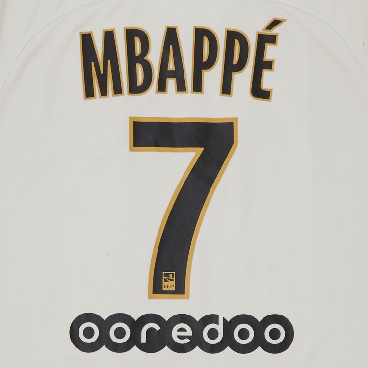 Pre Owned Paris Saint Germain Mbappe 7 Away Stadium Jersey GreyYellow