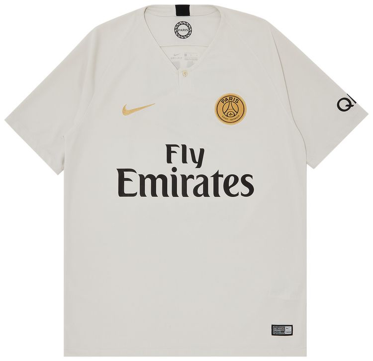 Pre Owned Paris Saint Germain Mbappe 7 Away Stadium Jersey GreyYellow