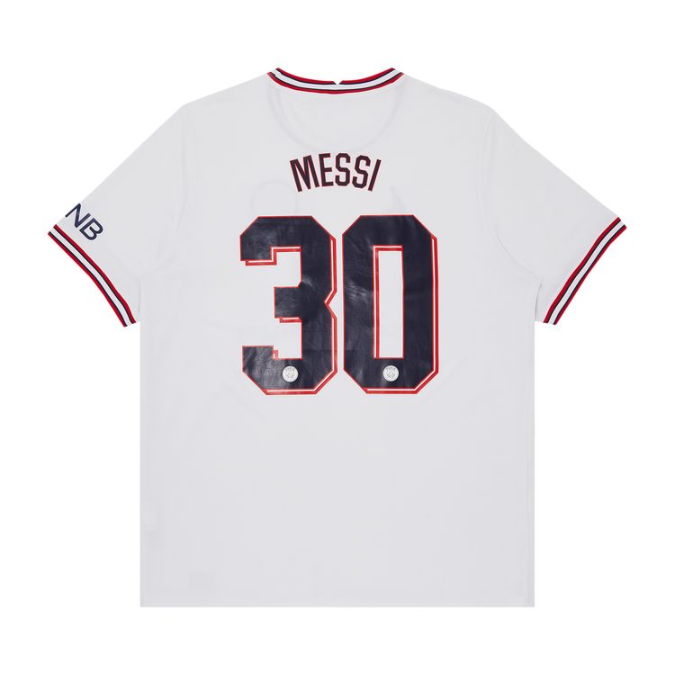 Pre Owned Paris Saint Germain Messi 30 Fourth Stadium Jersey White