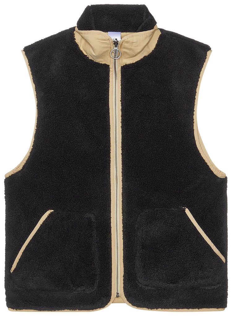 Jungles Spiralling Sherpa Vest Black