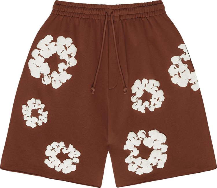 Denim Tears The Cotton Wreath Shorts 'Brown'