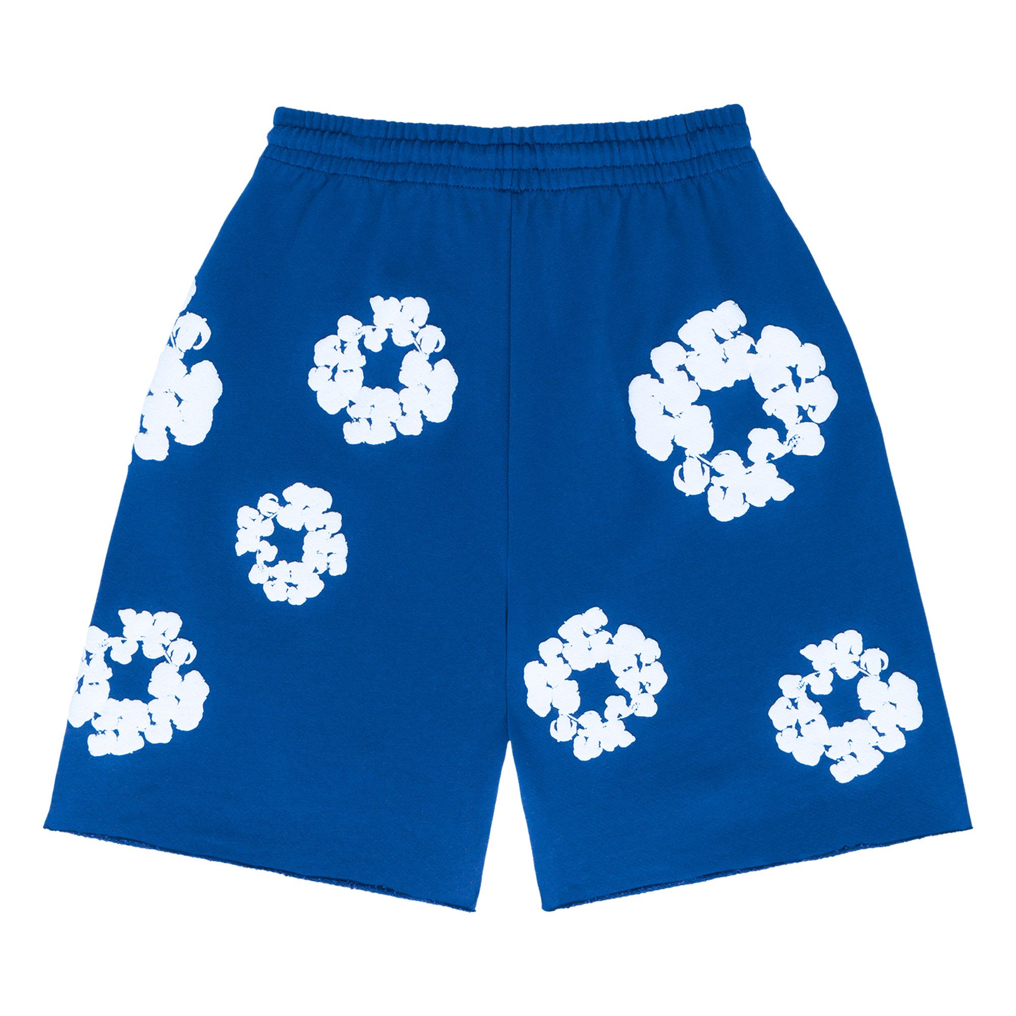 Buy Denim Tears The Cotton Wreath Shorts 'Royal Blue' - 402 020 30