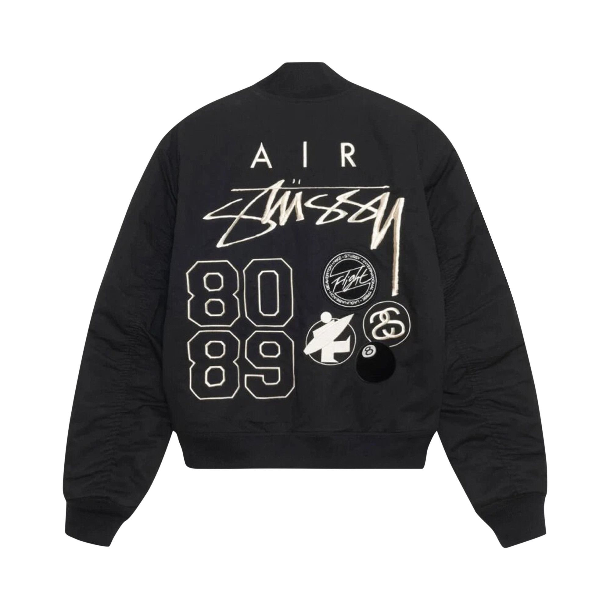 Stussy X Nike Reversible Varsity Jacket 2colors Black Olive